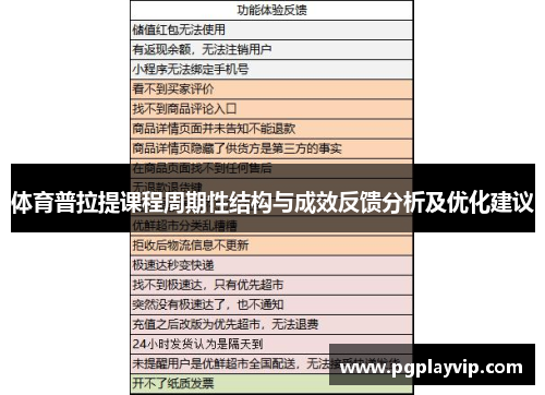 体育普拉提课程周期性结构与成效反馈分析及优化建议